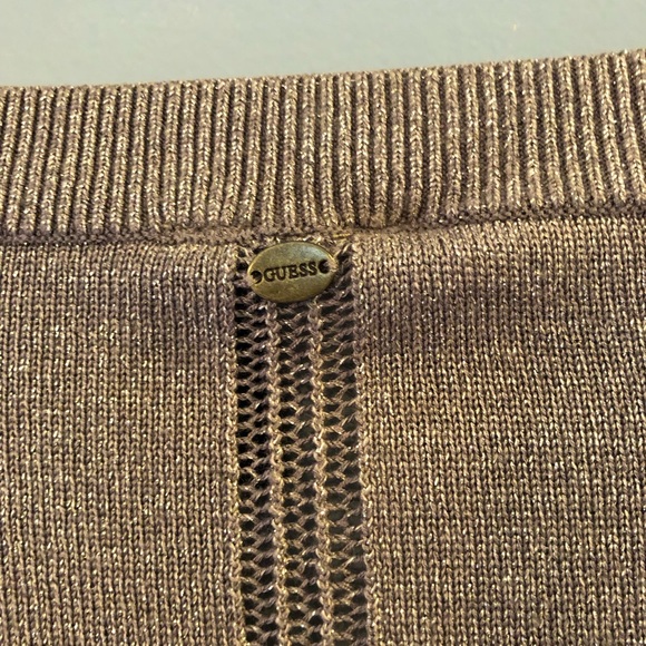 Gold shimmery Guess Pullover Sweater - Picture 4 of 5
